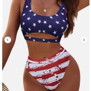 Two Piece Bikini Set USA Full Coverage Swimsuit Tummy Control Padded NWOT Size M